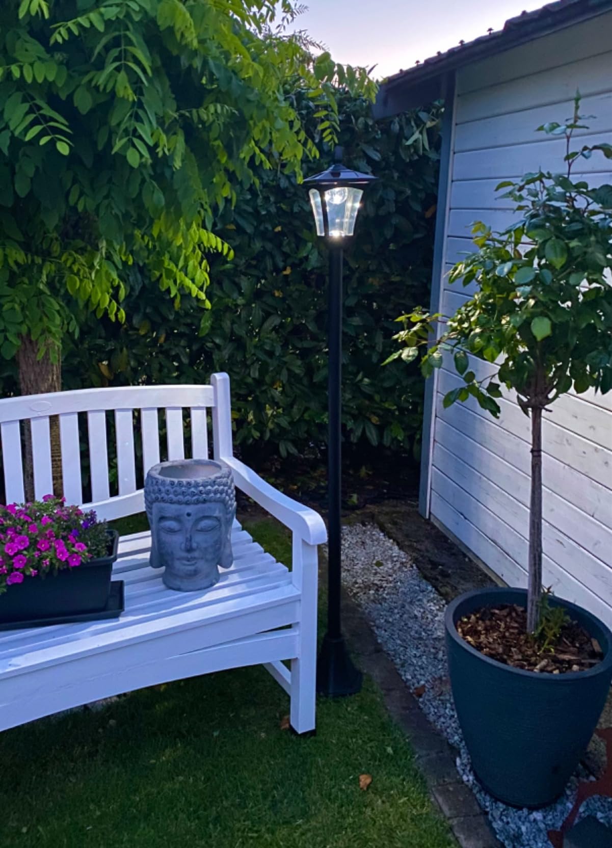 LANTERNA SOLARE IN PLASTICA Colore Nero KOOPMAN - Foto 12