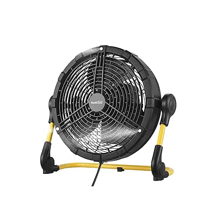 Geek Aire CF100M 12 Inch Rechargeable Outdoor Mist Fan with 15000 mAh Detachable Li-ion Battery, 3 - 23 Hours Run Time (Black)