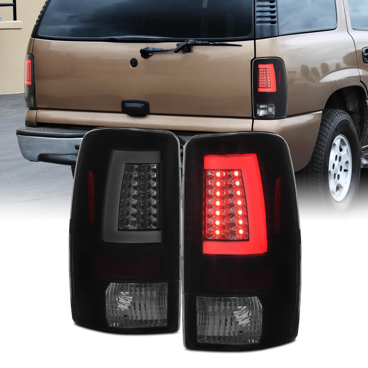 Amazon.com: AKKON - For Black Smoked 00-06 GMC Yukon XL 1500/2500