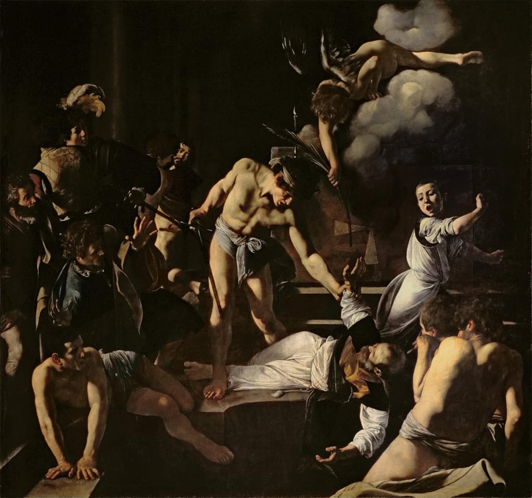ARTXLXXBN Famous Art Print Poster Vintage Wall Art the Martyrdom of St Matthew by Merisi Caravaggio Canvas Art Poster for Home Decor 60x90cm