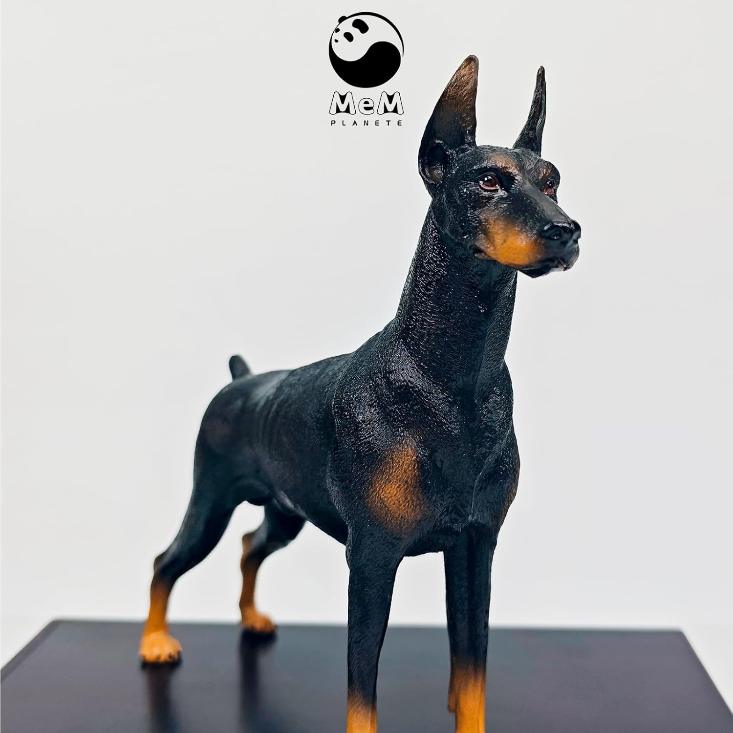 Pet Dog Urns for Ashes Memorial Gifts for Loss Lovers Shadow Box Sympathy Keepsake Small Big Cremation Casket Funerary Frame Pictures Solid Rosewood Material Doberman Pinscher Figurine Urn