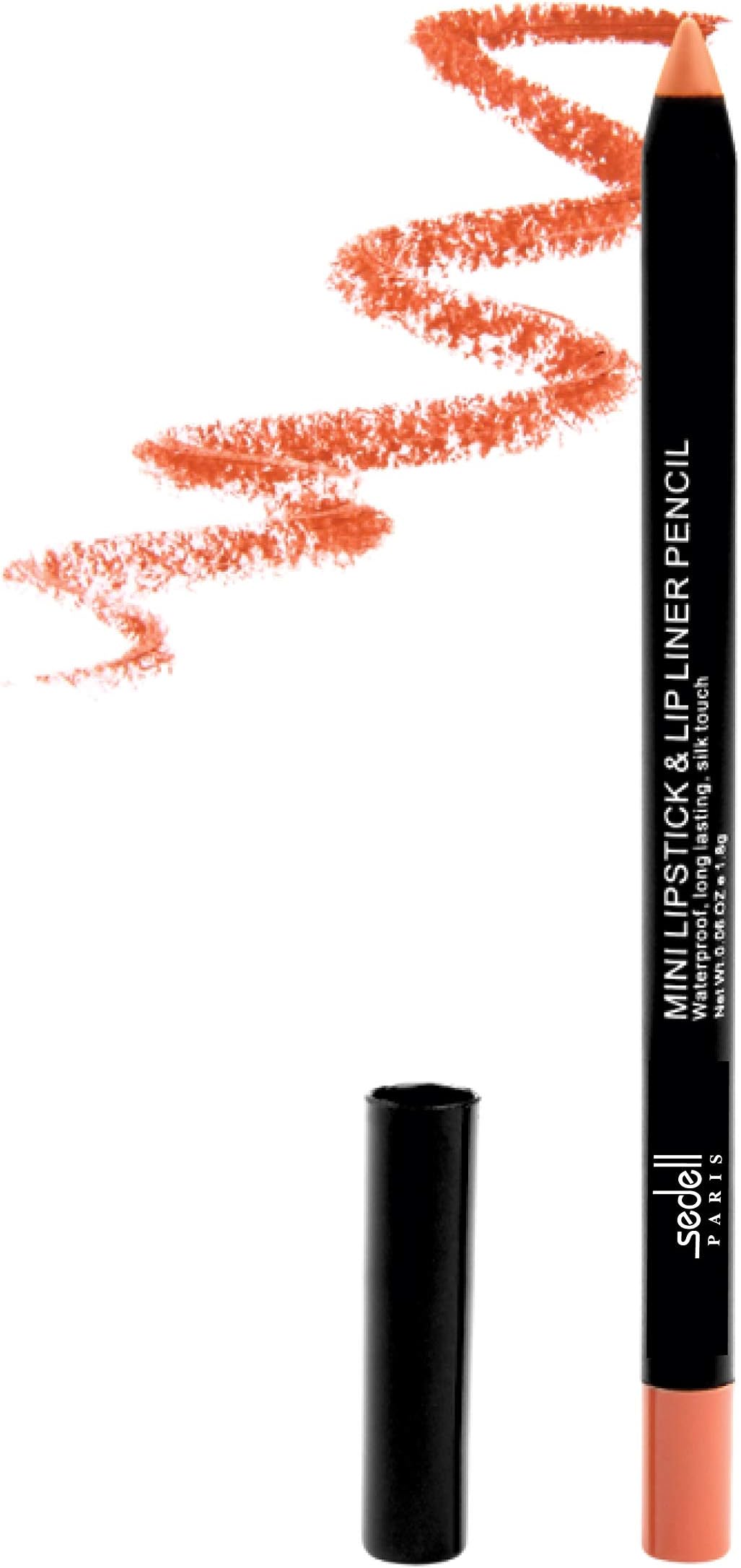Sedell Professional Mini Lipstick & Lip Liner Pencil, Brown,