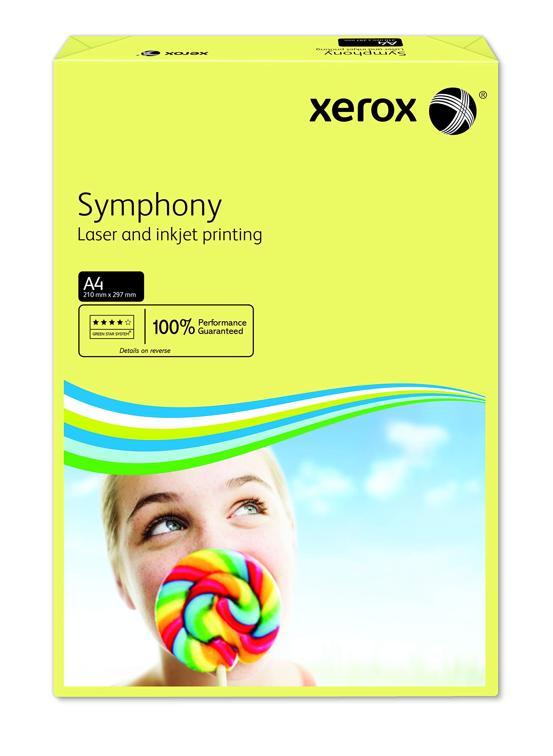 Xerox Symphony pastel - Papier de couleur Jaune pastel 80 g/m² A4 - Ramette de 500 feuilles