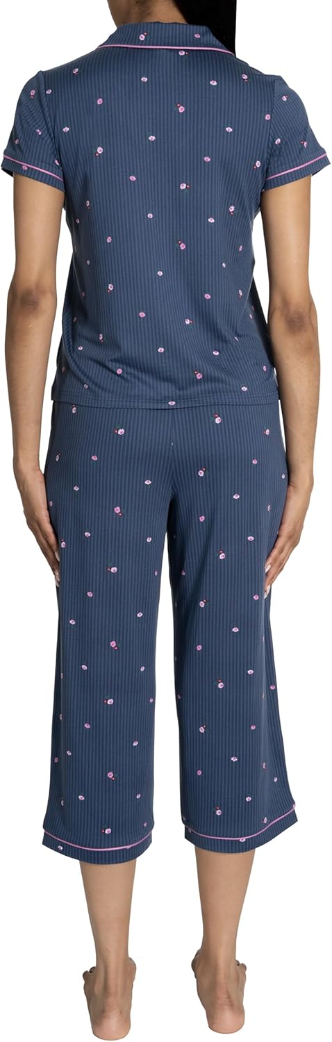 AEROPOSTALE womens Notch Collar and Capri 2pc Pj - Image 2