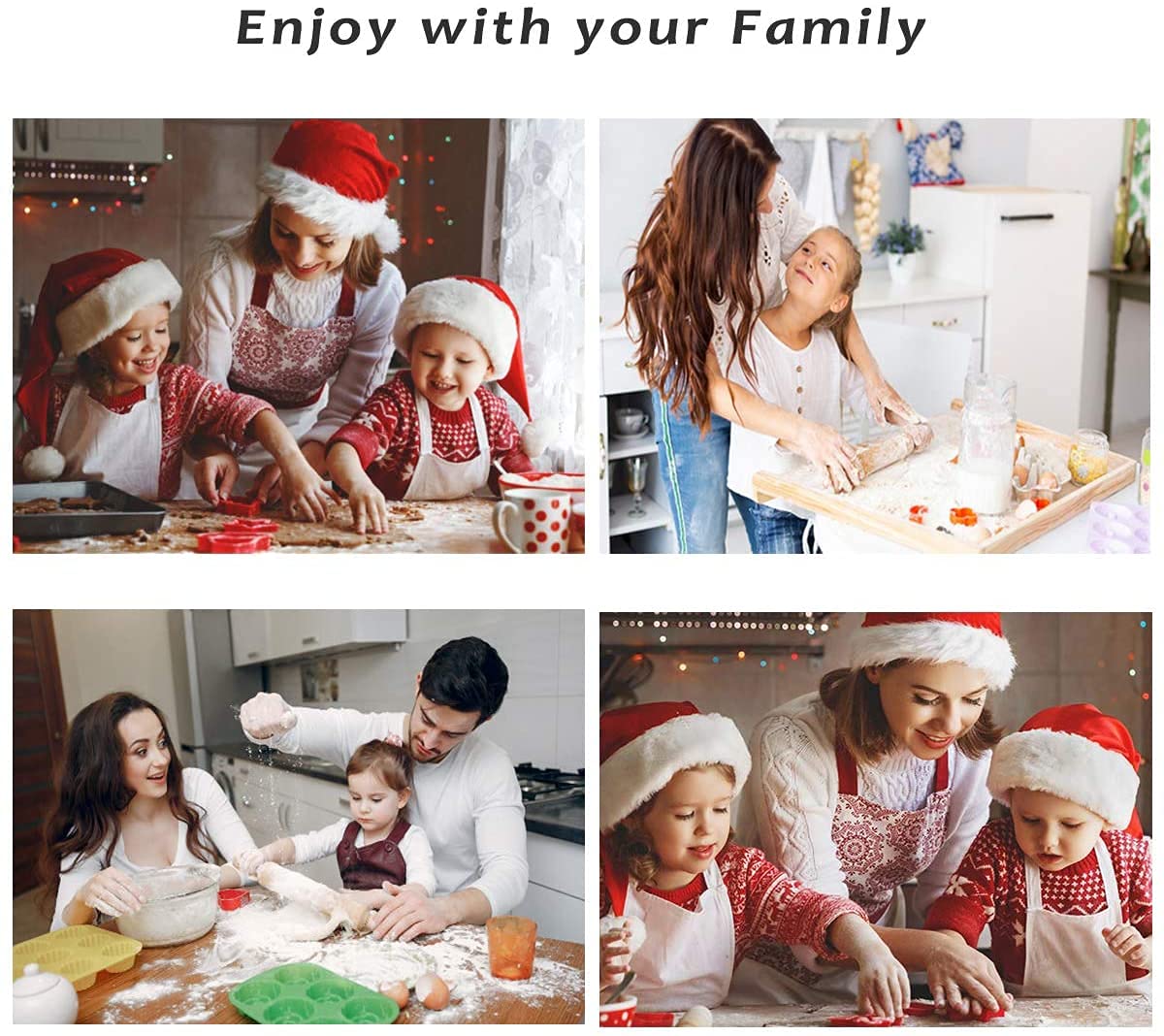 Rodillos de Madera de Navidad, utilizados para Hacer postres de Galletas en Familia, Rodillo de amasar profundamente Grabado en Relieve, con patrón de Ciervo navideño para Hornear