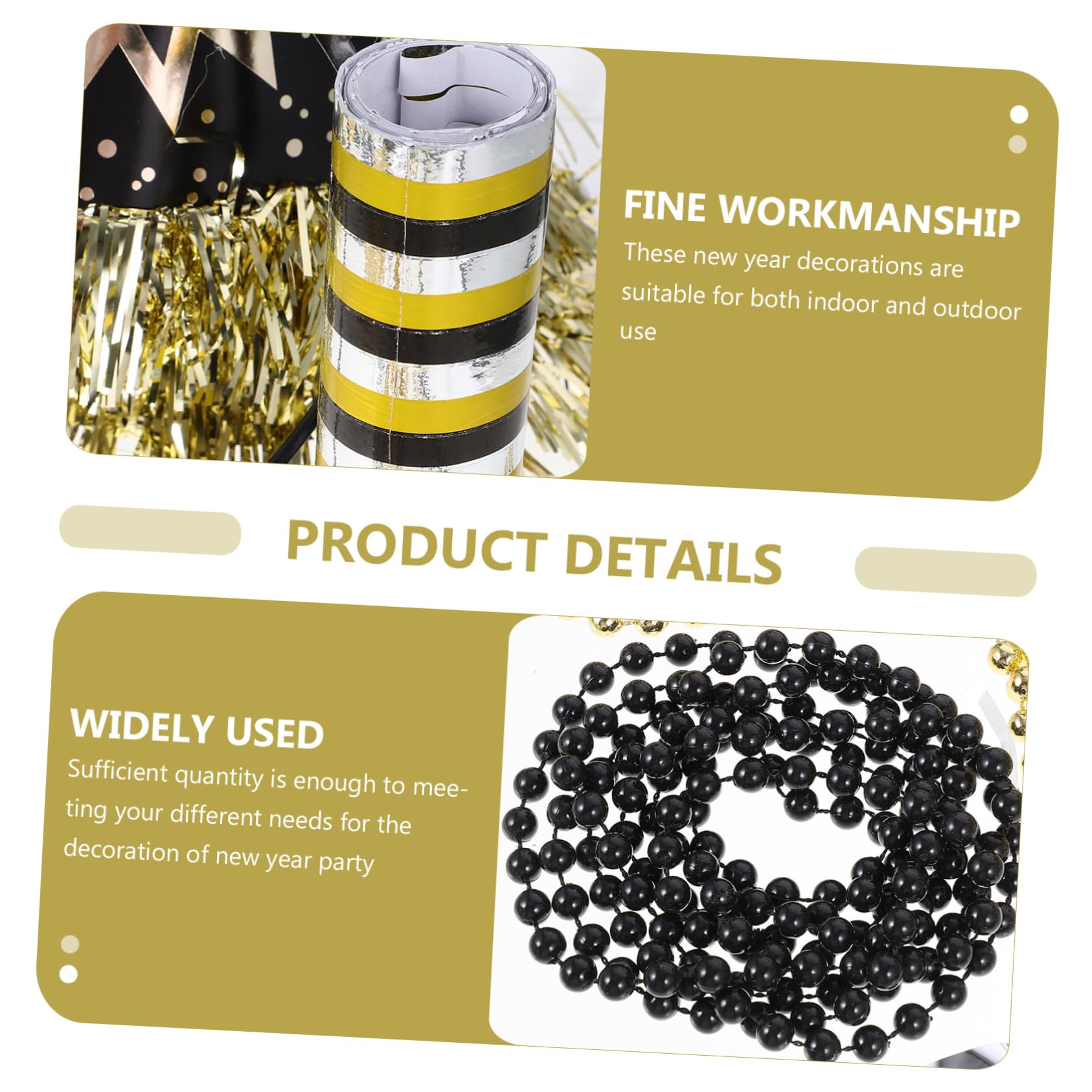 KOMBIUDA Kit De Décoration Pour Fête Du Nouvel An Avec Chapeau, Bandeau Et Pompons, Accessoires Pour Adultes Et Célébrations