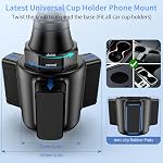 Support de téléphone de tasse pour voiture,[Version mise à jour] Porte-clôture de téléphone sans prise de voiture universelle avec cou long réglable,pour iPhone,Samsung, Google et tous les téléphones, Dons pour la fête des pères pour les hommes papa mari