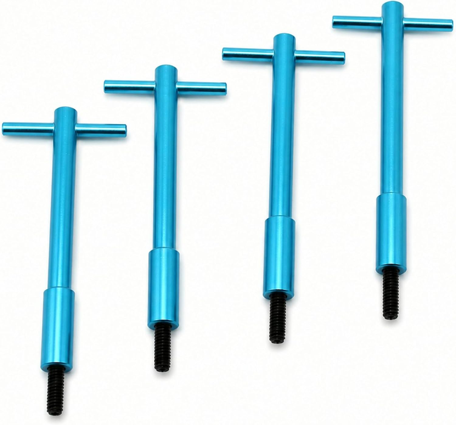4 PCS Blue Valve Cover T-Bar Wing Nut Bolts 1/4"-20 Compatible with Chevy SBC BBC V8 Ford Dodge