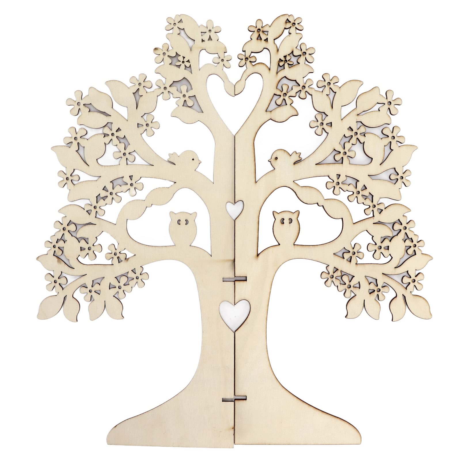 Arbre à souhaits en bois pour signature d'anniversaire et fêtes