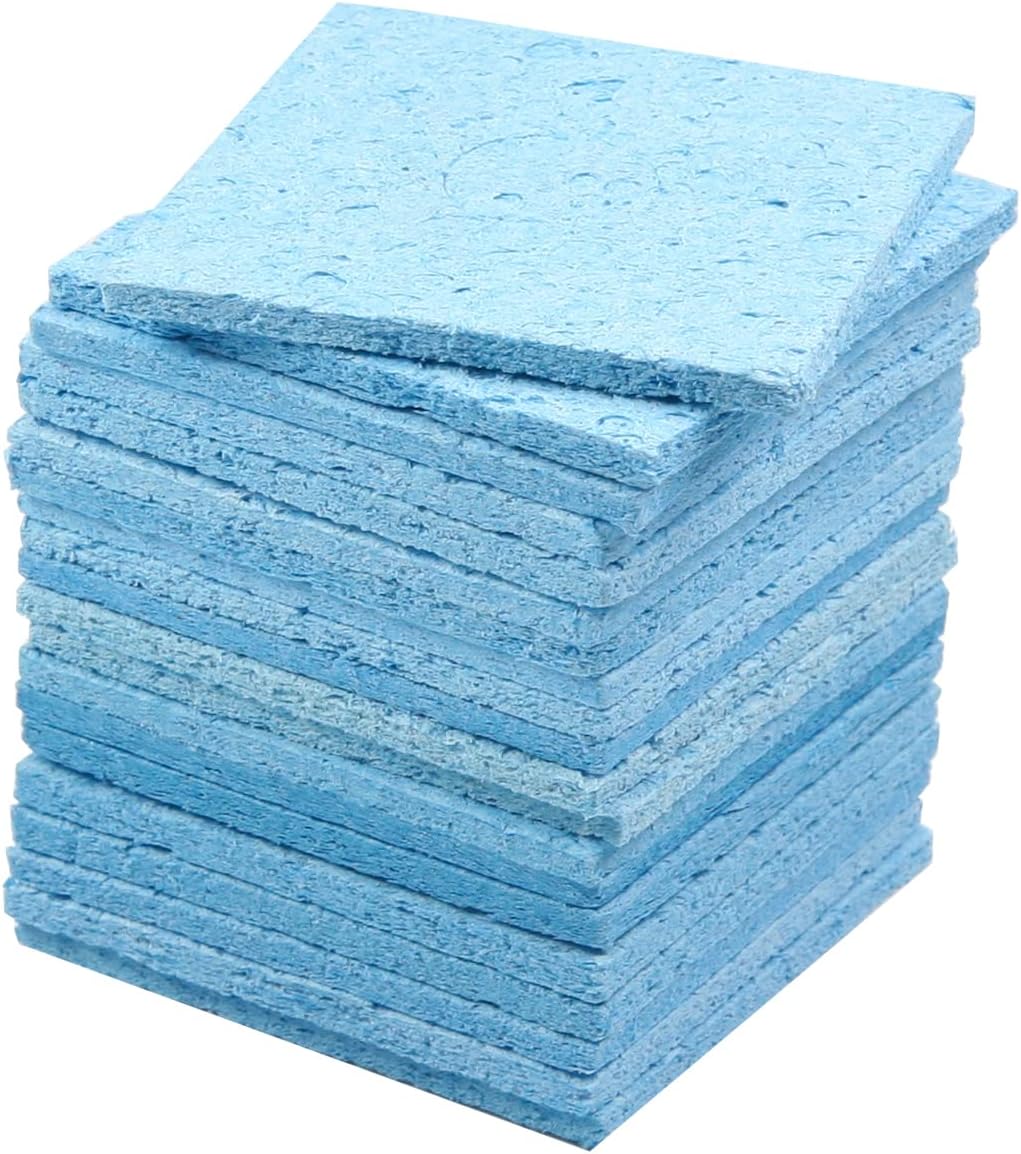 Fielect 20Pcs Soldering Sponge 60mmx60mmx11mm for Iron Tips