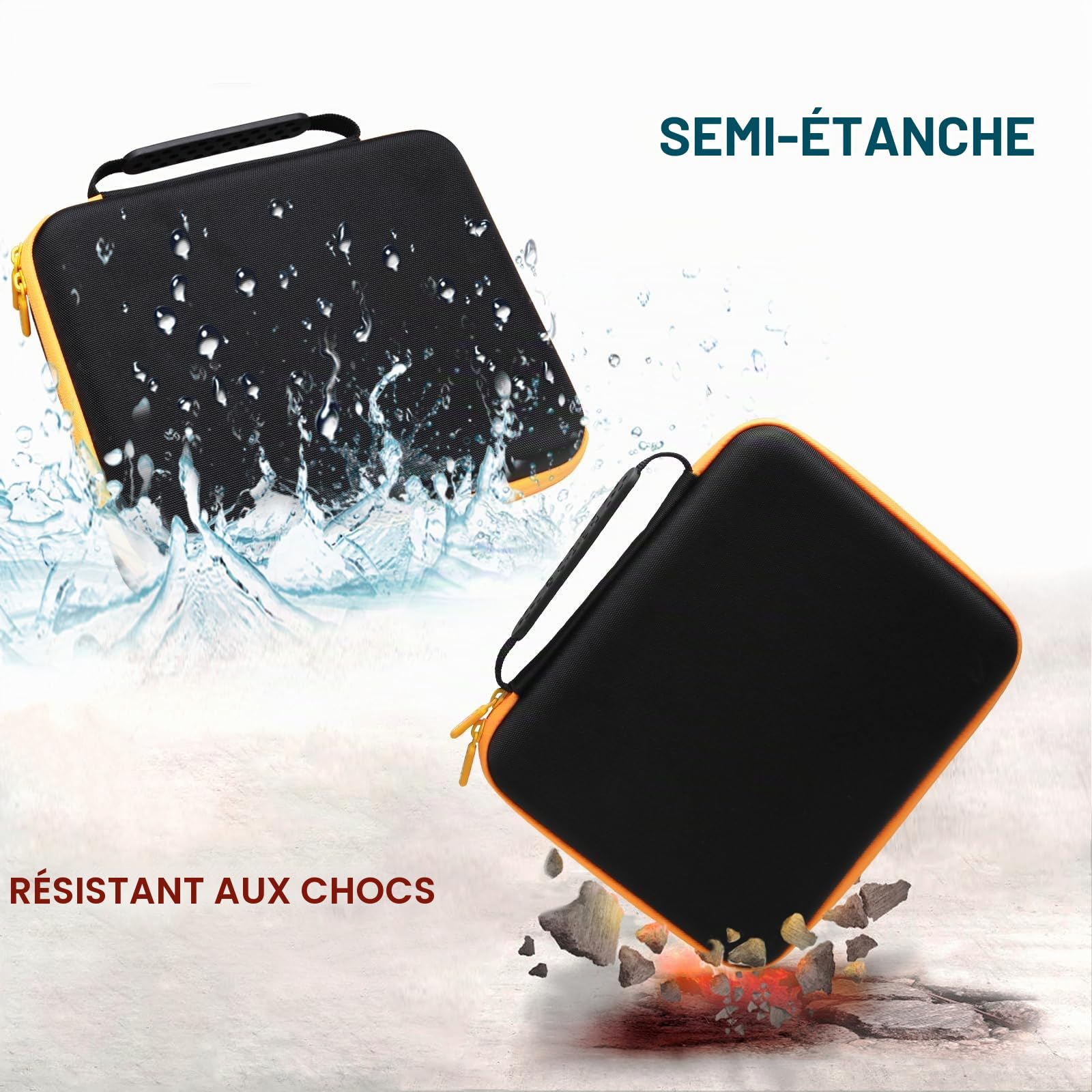 LTGEM Étui Rigide en EVA pour kit de Tournevis sans Fil DEWALT 8 V Max, gyroscopique, 2 Piles, électrique (DCF680N2) – Sac de Transport de Transport de Voyage