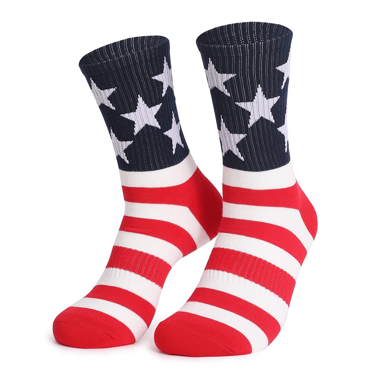 xywlwoerAmerican Flag Socks Patriotic USA Freedom High Socks Novelty Funny Wedding Groomsmen Gift Socks for Men Women