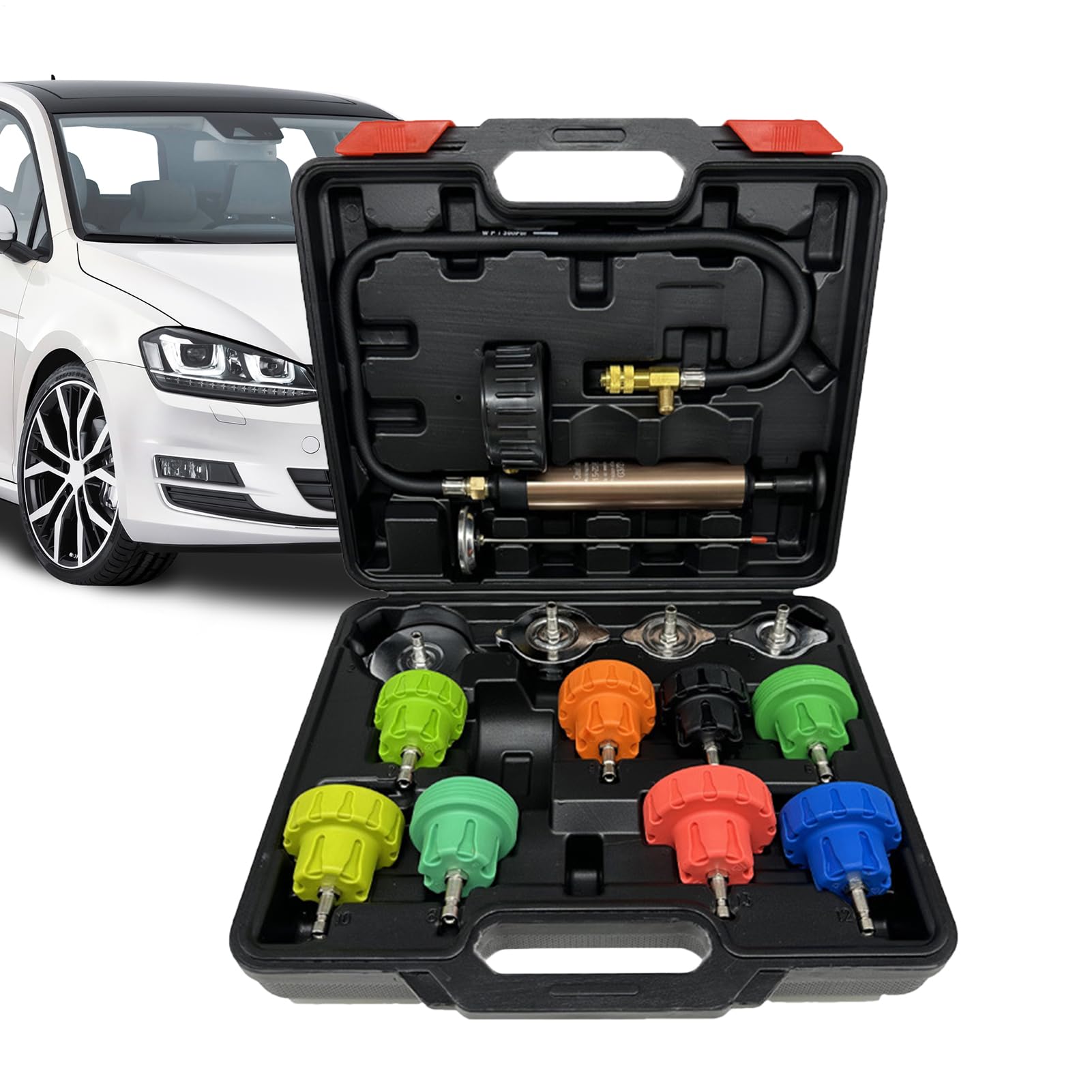 Kit di tester a pressione del radiatore, kit di ricarica del vuoto