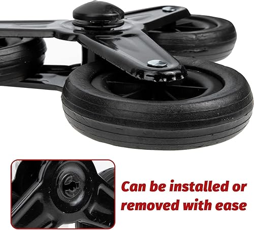 Miniatura 3 de Operitacx 1pair Escalera que sube el carro de las ruedas del triángulo de las ruedas resistentes de la carretilla de las compras para de los