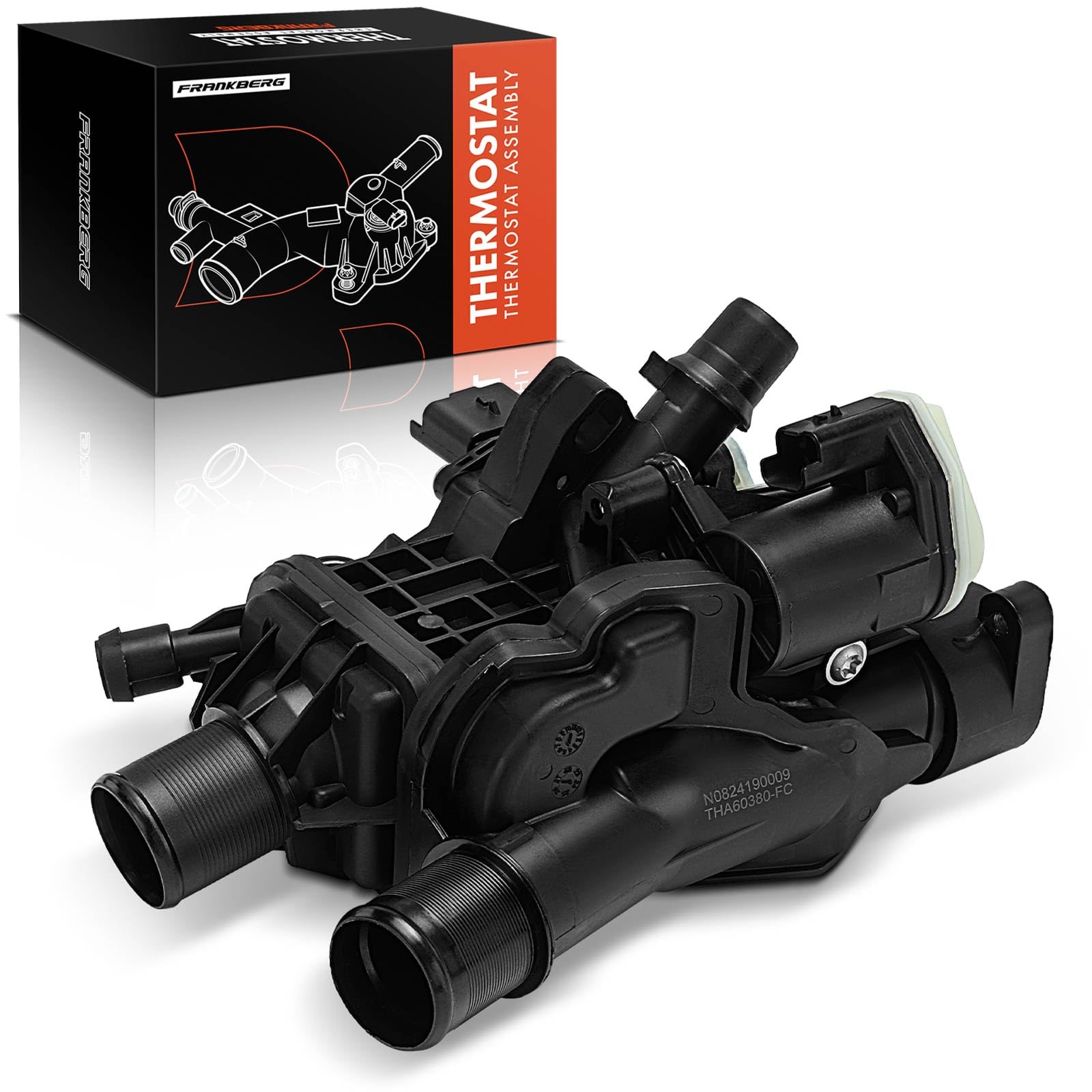 Frankberg Termostato del liquido di raffreddamento 98°C 9804160380 | Compatibile con: Zafira Life Bus K0, C-Max II Van, Grandland X A18 P1UO, 308 II L3 LB LH LP LW, Pianale/telaio Jumper