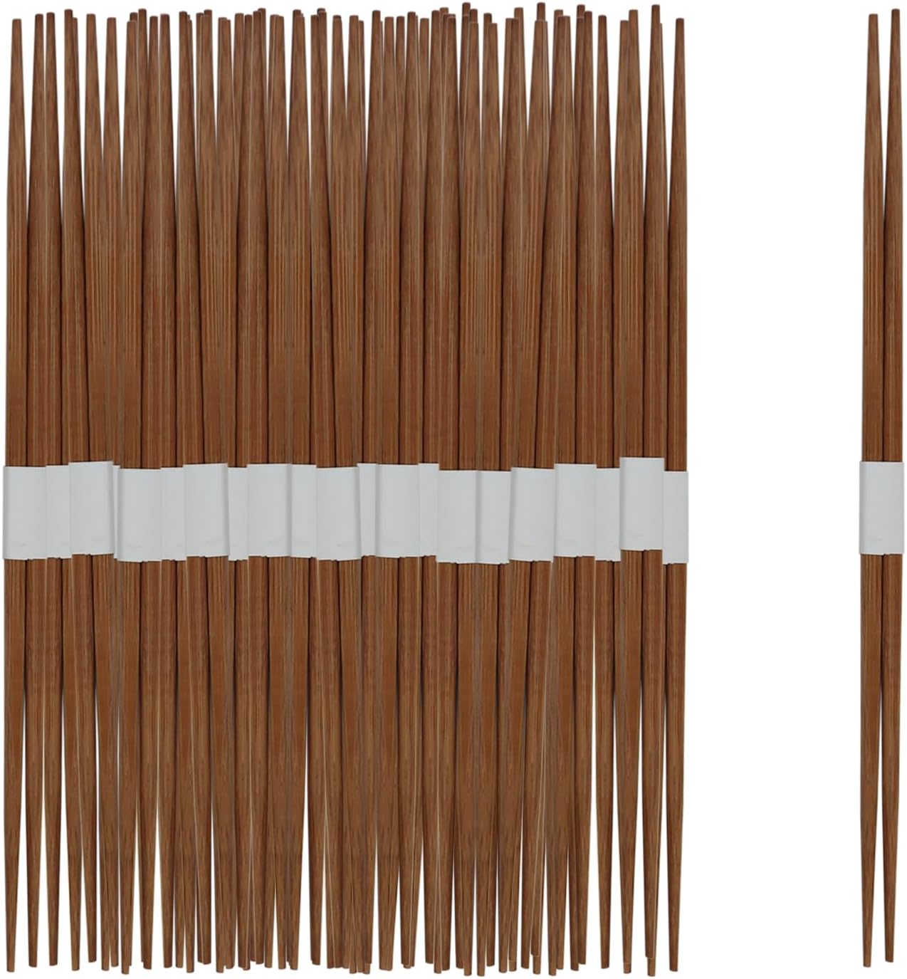 Klex Carbonized Bamboo Chopsticks, 9.5 Inch Double Pointed Japanese Style Chopstick w/ Paper Band, 2000 pairs