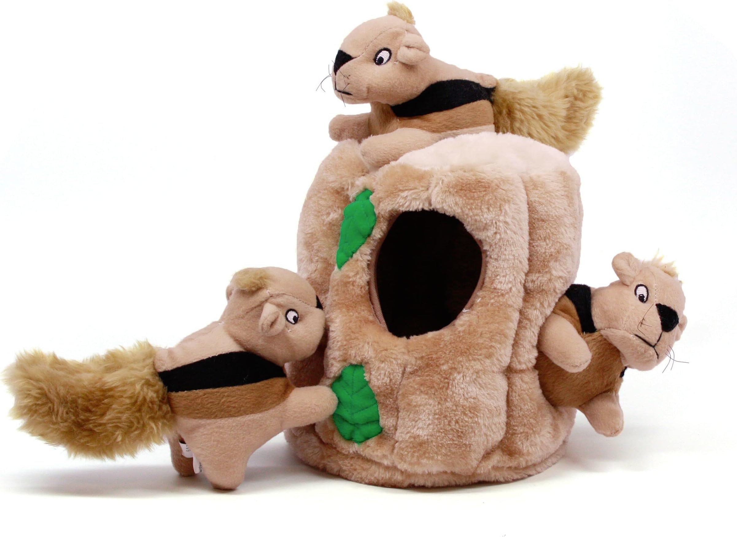 Squirrel Dog Toy - Plush Hide & Seek - For Birthday Fun, Mental Stimulation, Boredom & Enrichment - Interactive, Age, Breeds - Dog Squeaky Toy (Large)