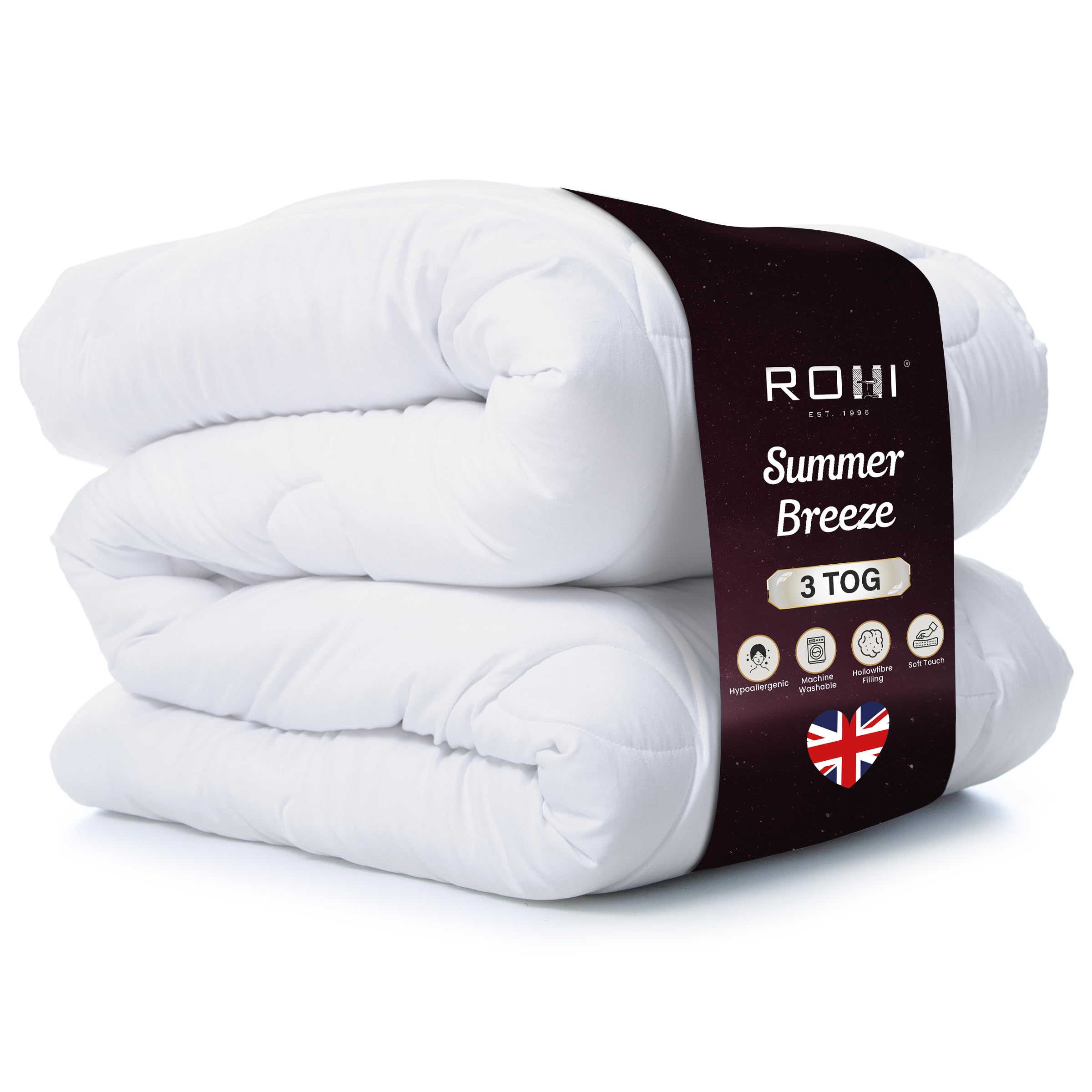 Rohi Summer Breeze King Size Microfibre 3 Tog Duvet Soft Like Down Airy And Slim Summer Qu...