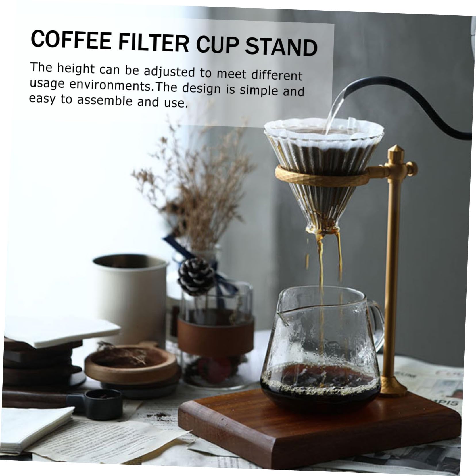 1pieza Soporte De Filtro De Café Base De Sólida Soporte Para Goteo De Café Creativo Rack De Filtros Para Hogar y Tiendas Diseño Elegante