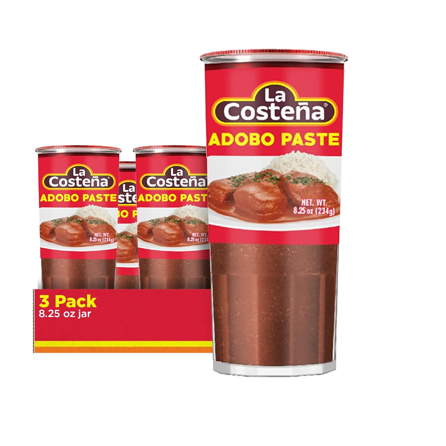 La Costeña Adobo Paste, 8.25 Oz Jar, Pack of 3 Grocery