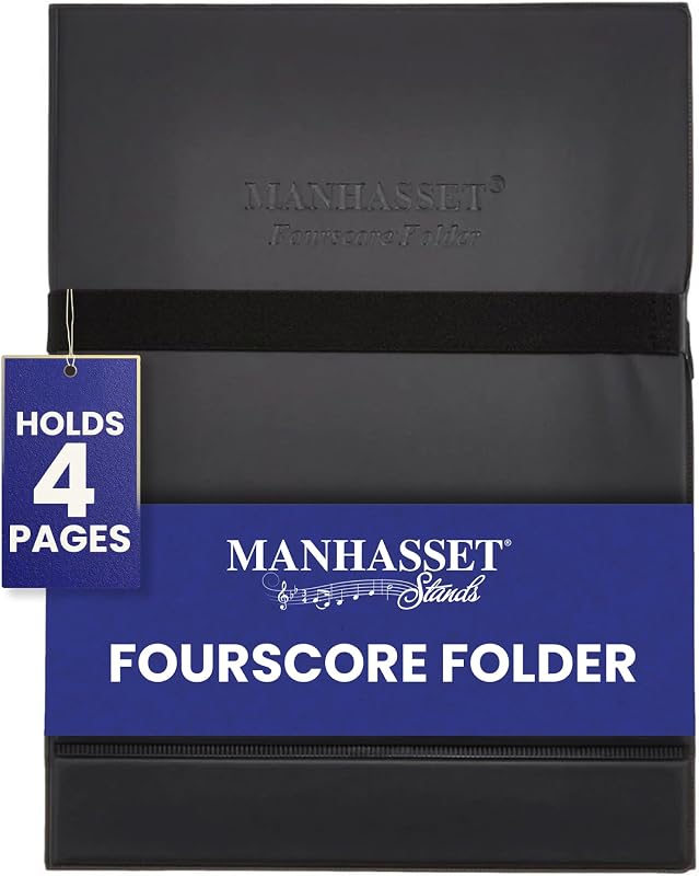 1650 Model #1650 Fourscore Folder, Music Stand Accessory | Fourscore Sheet Music Folder, Multiple Score Pages, Orchestra, Choir, Band, Rehearsals and Performances