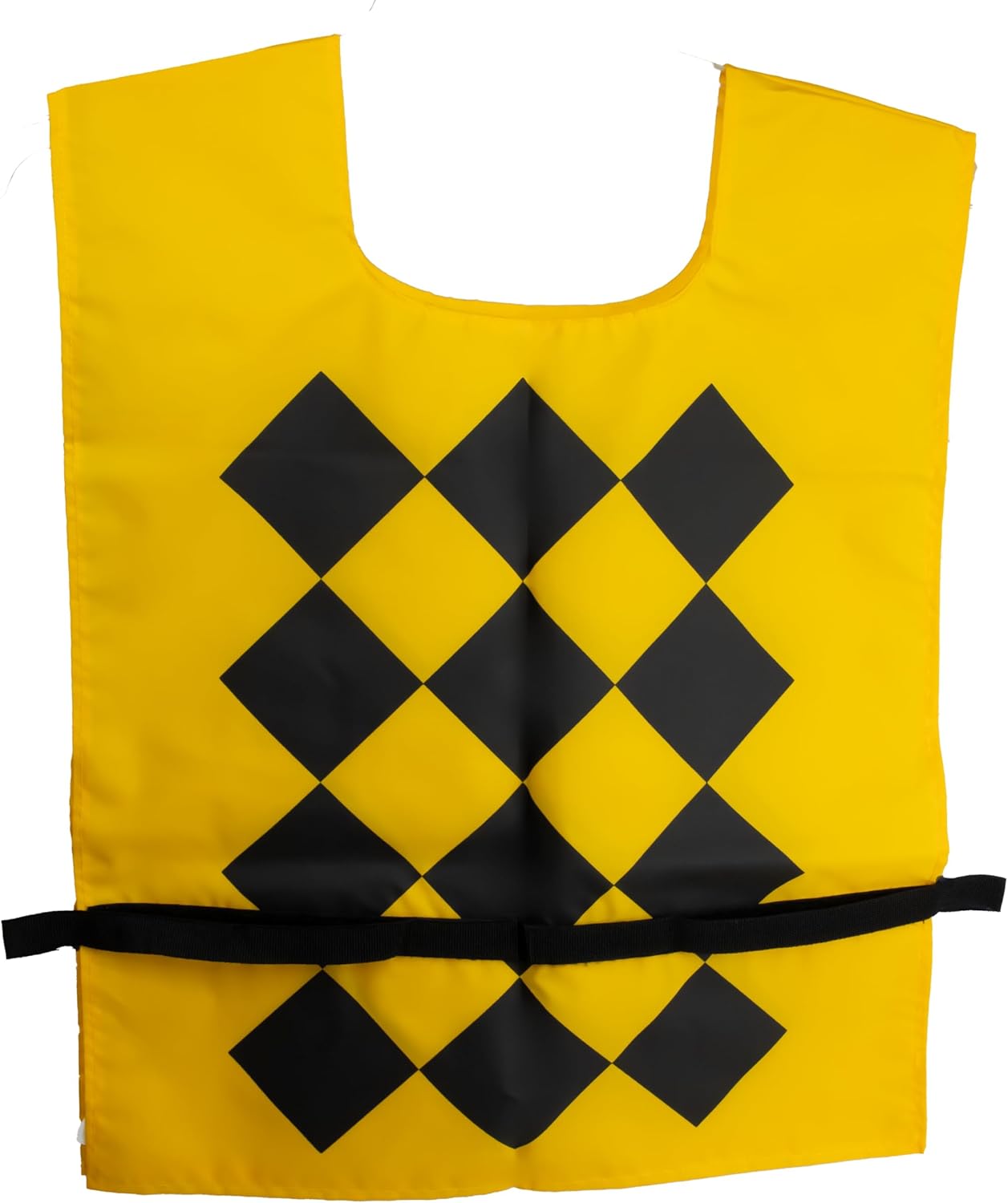 TAG Official Sideline Pinnies - Yellow and Black Football Referee Vests - 2 Diamond Pattern, 1 Striped Pattern - Nylon with Adjustable Hook and Loop Closure - Set of 3