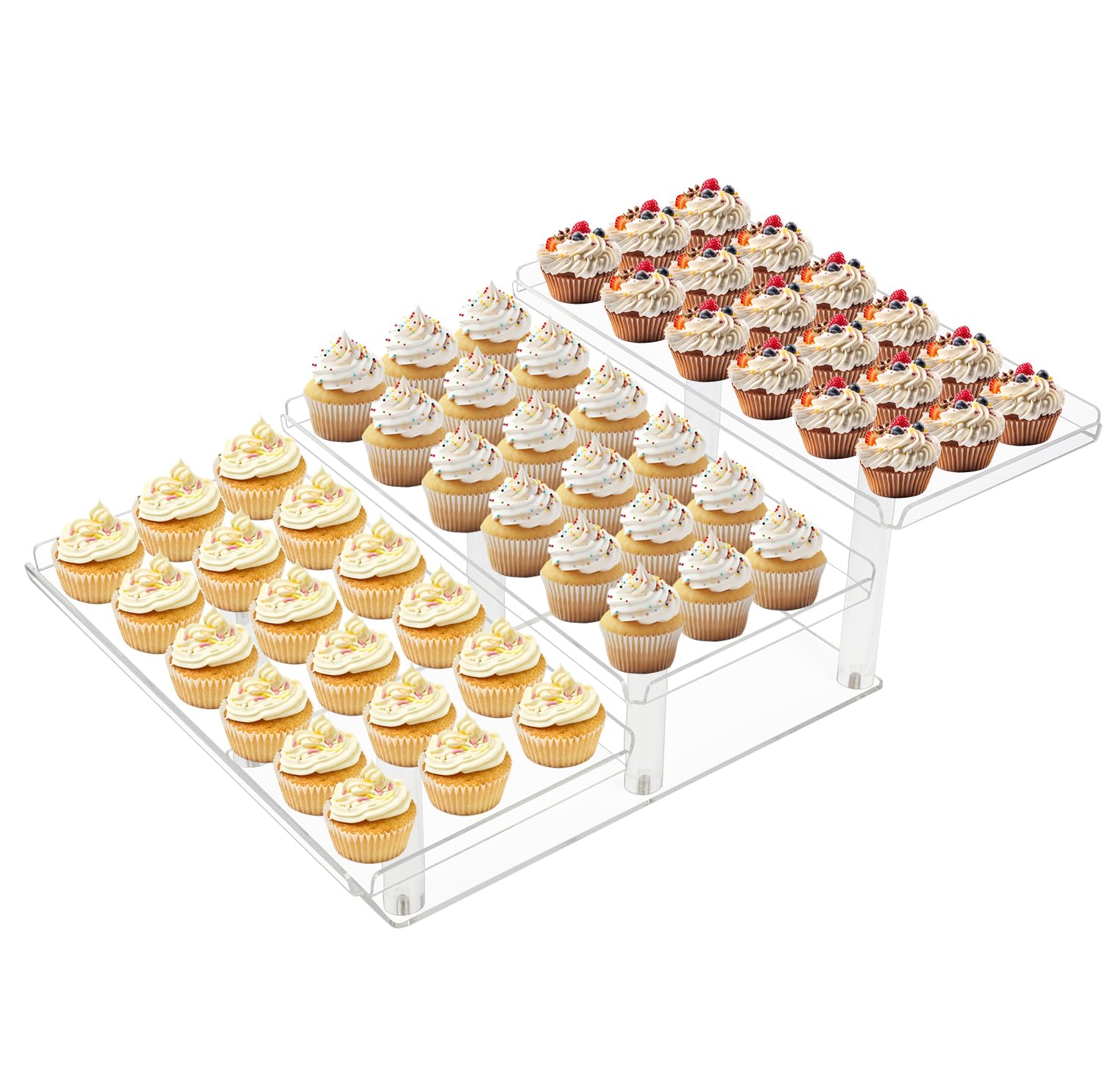 Présentoir de table à dessert acrylique transparent pour éviter le manque de place au buffet