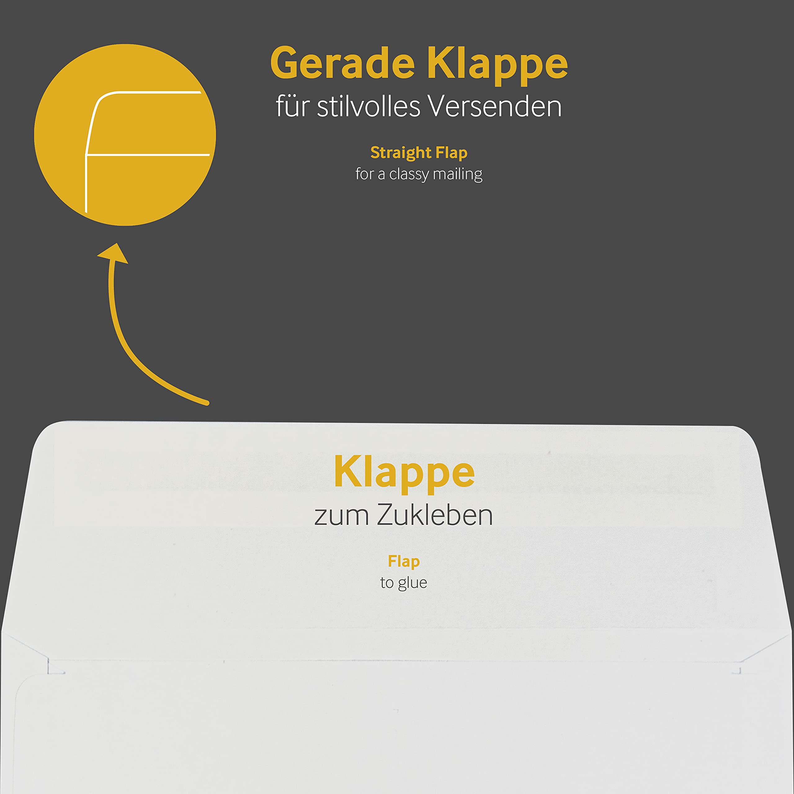 Versandtaschen DIN B4, 250 x 353 mm, mit Fenster, 250 Stück, Weiß | Haftklebung mit Abziehstreifen, Gerade Klappe, 120 g/m² Offset, Blanke Briefhüllen