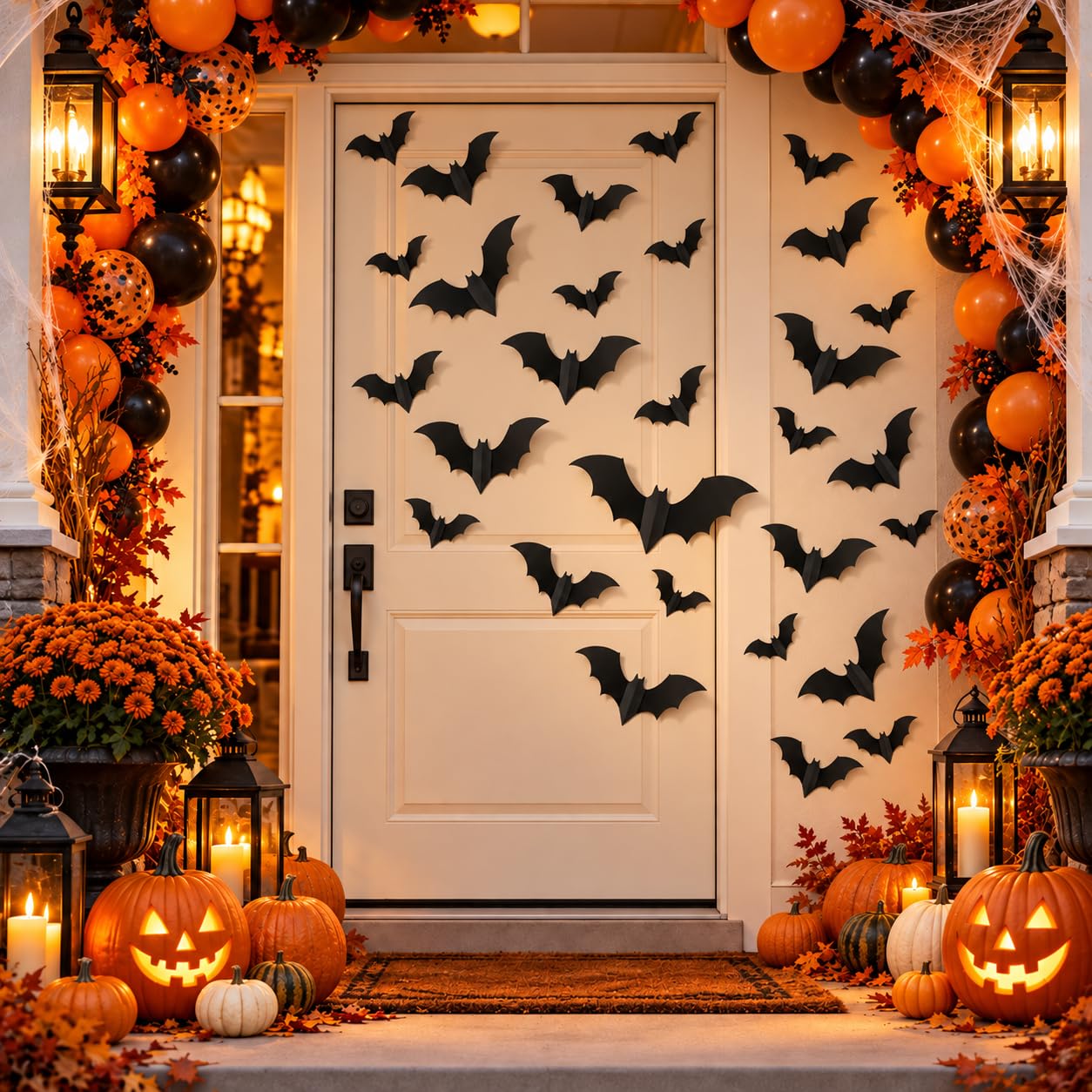 Halloween Bat Wall Stickers - Spooky Decor -5 Halloween Bat Wall Stickers - Spooky Decor -5