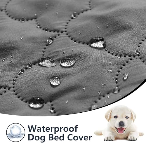 Miniatura 4 de Mantas para proteger el sofá, fundas impermeables para cama de perro, manta protectora de muebles para mascotas (gris + gris oscuro, 52 x 82