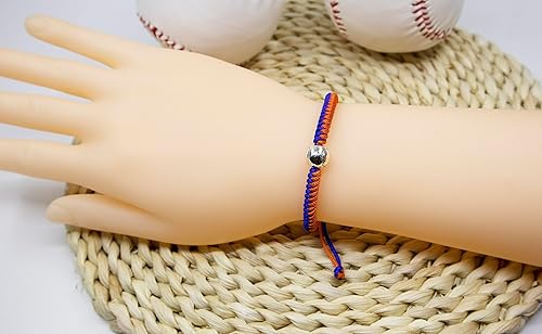 Vista 22 de Pulseras trenzadas hechas a mano, regalos de béisbol para niños, pulseras ajustables con cuentas de béisbol, pulseras de béisbol inspiradoras