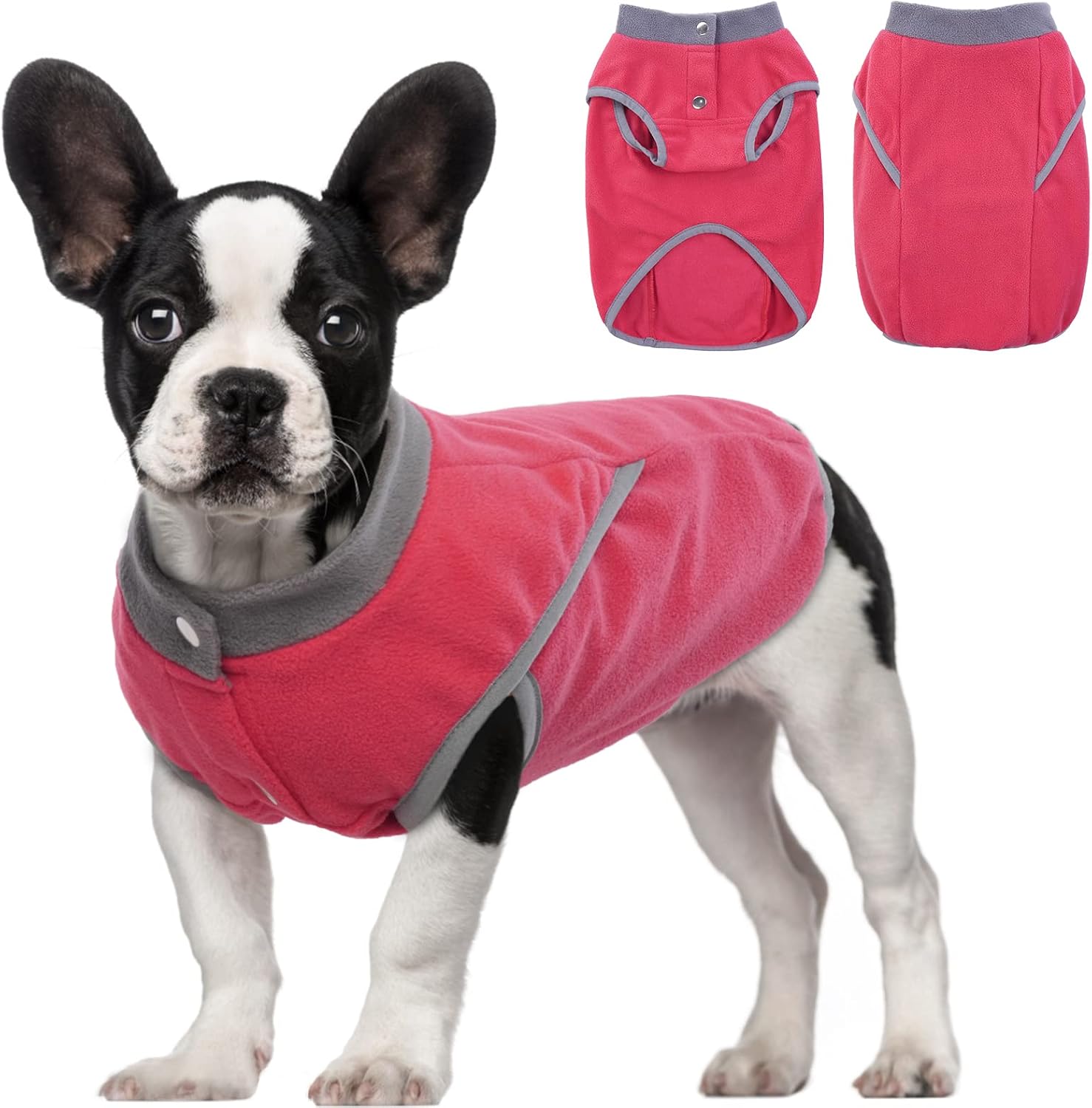 Dog Fleece Sweater, Dog Fleece Vest with Harness Hole, Stretch Fleece Dog Pajamas Dog Pullover Puppy Fleece Shirts, Warm Dog Fleece…