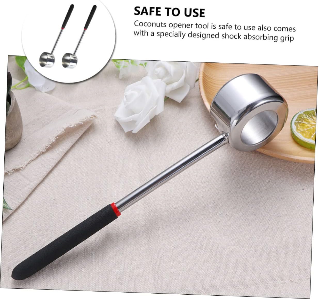 Coconut Opener Set Reusable Coconuts Tools Kitchen Gadgets Hammer Household Supplies