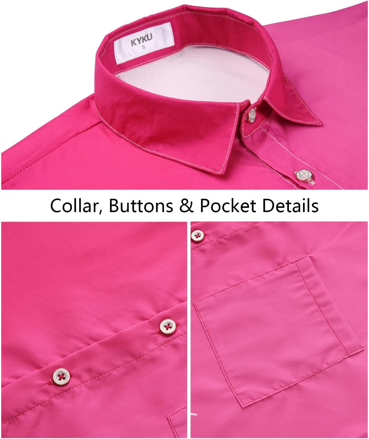 KYKU Men's Hawaiian Shirt Short Sleeve Tropical Button Down Casual Summer Beach Vacation Shirts - Image 6