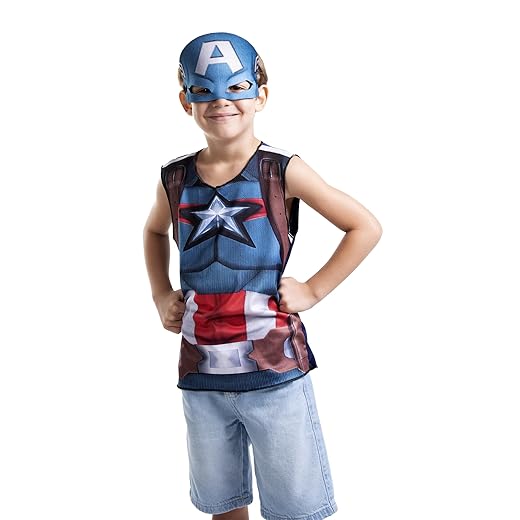 Novabrink - Super Magia Fantasia Capitão America Pop TAM M