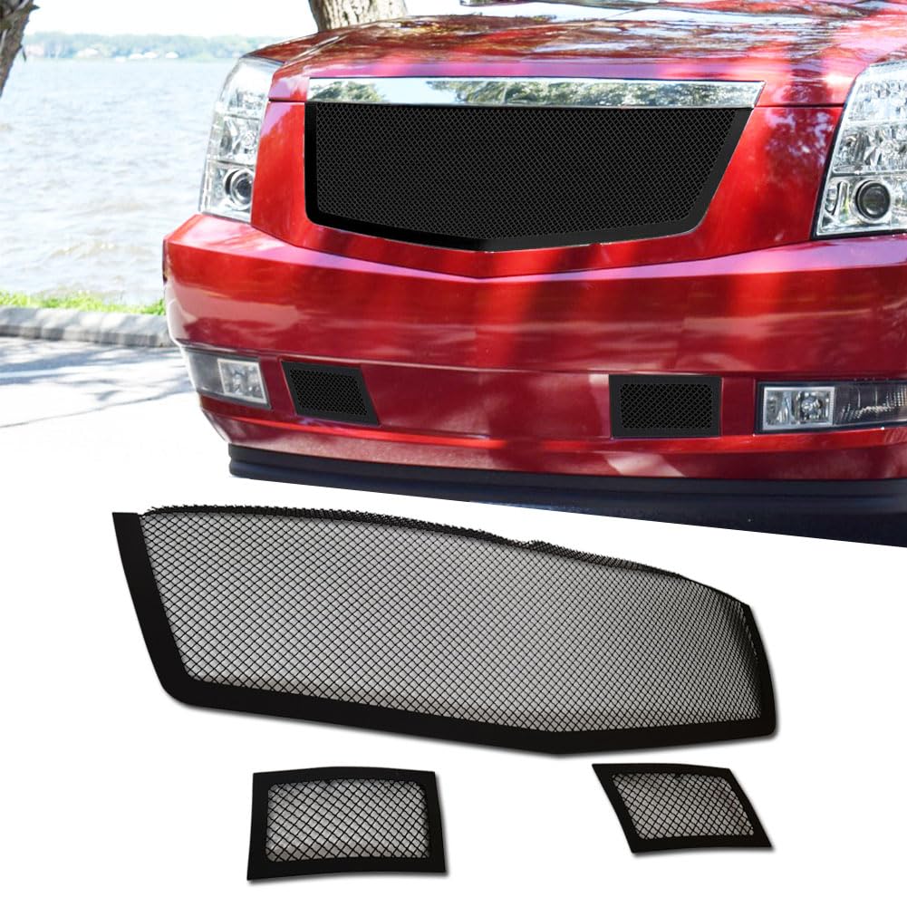 Amazon.com: Black Stainless Steel Mesh Grill fits Cadillac
