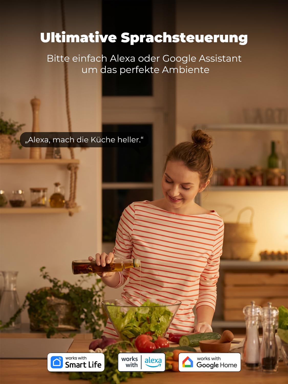 Smart Deckenlampe Alexa Kompatibel, LED Dimmbar mit App & Sprachsteuerung, Moderne Blumen Deckenleuchte mit Fernbedienung für Schlafzimmer, Küche, 2,4GHz WLAN, Gold