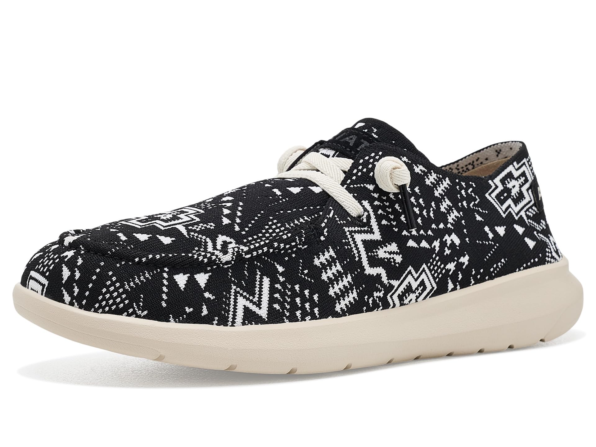 ARIAT Womens Hilo Shoes Black Southwest Print 9.5 Wide