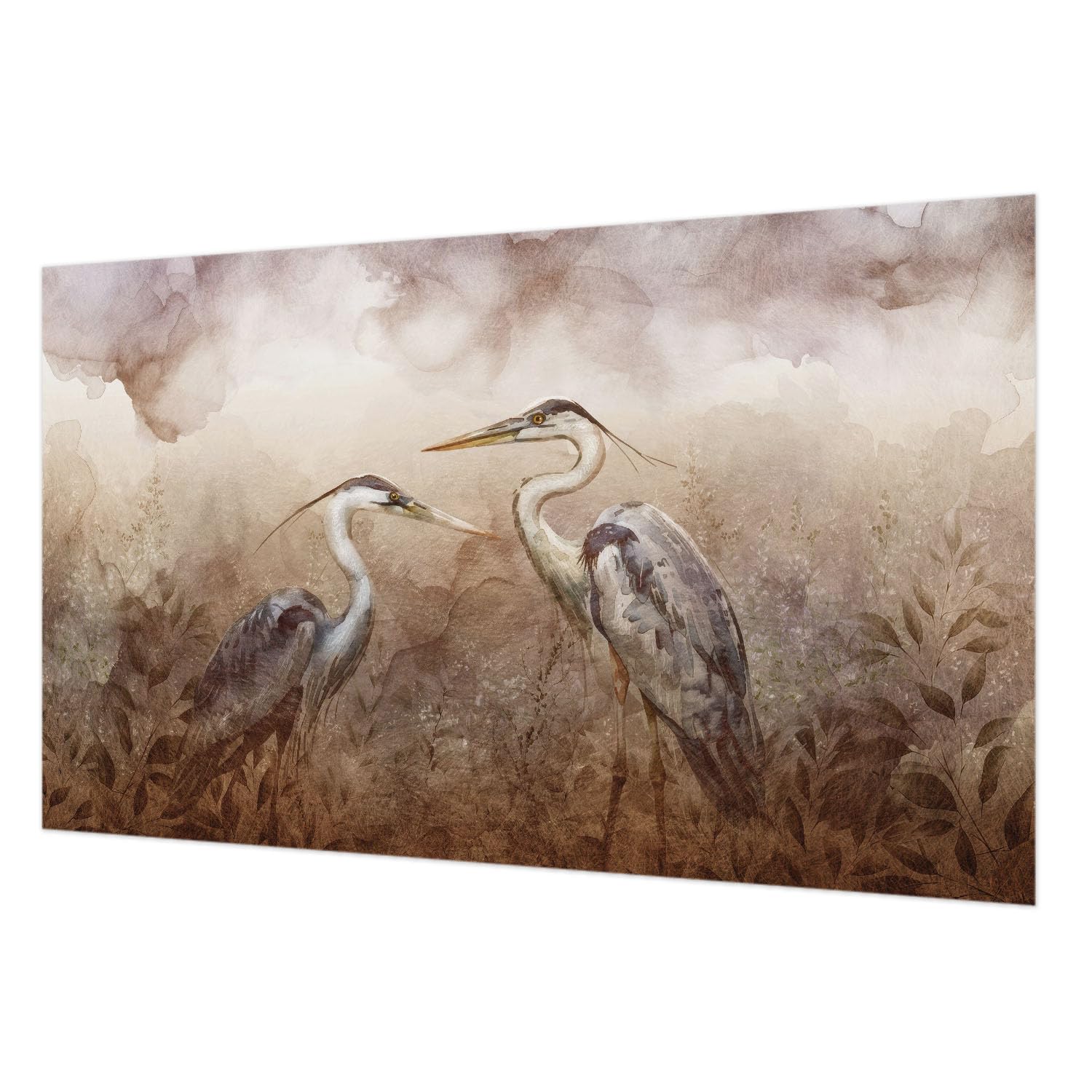 Papier peint décoratif oiseaux élégants 416x254 cm avec colle incluse pour mur