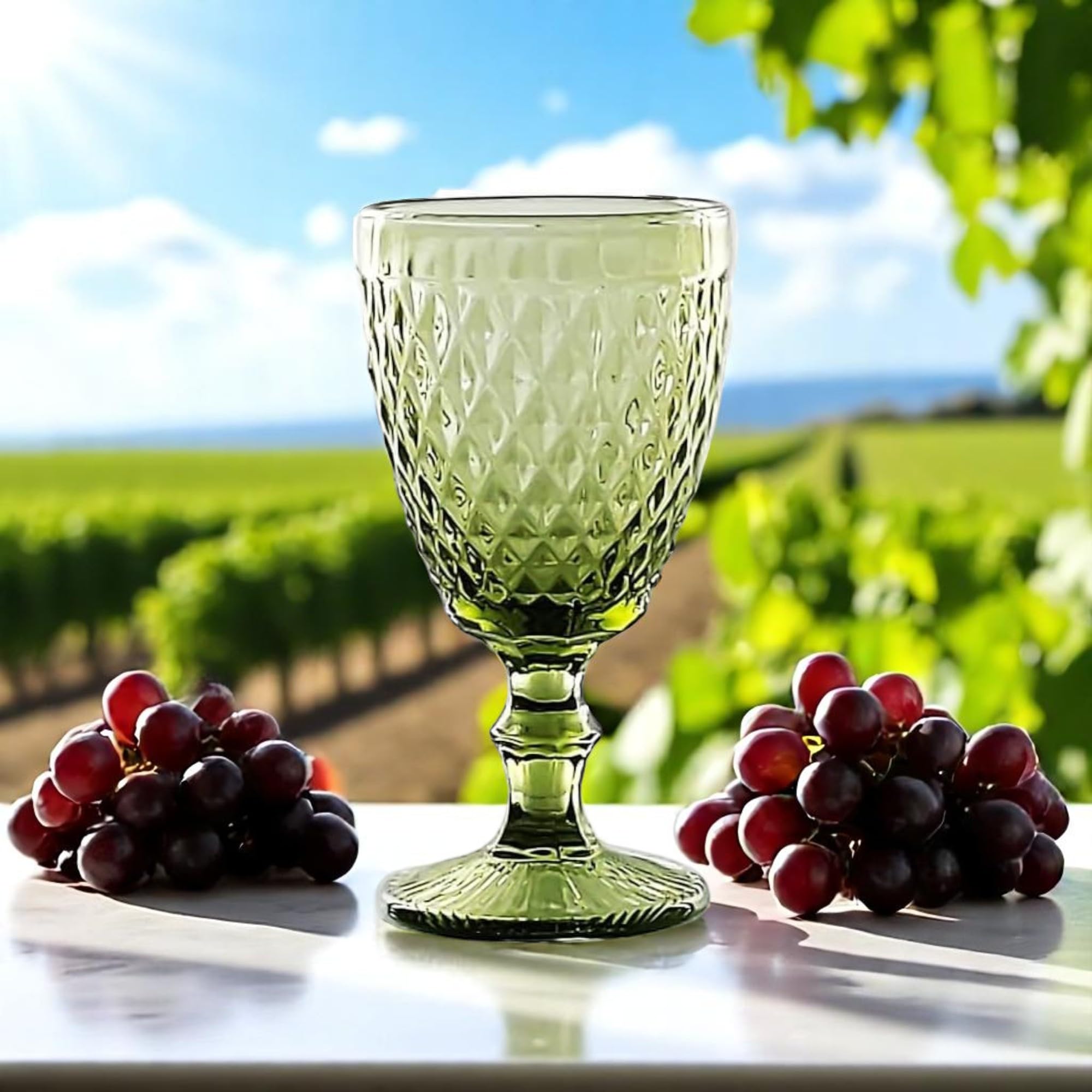 GMMH Vintage 6 piezas Set Vidrio Red König Vino Cristal copas de vino vasos agua cristal vasos cristal