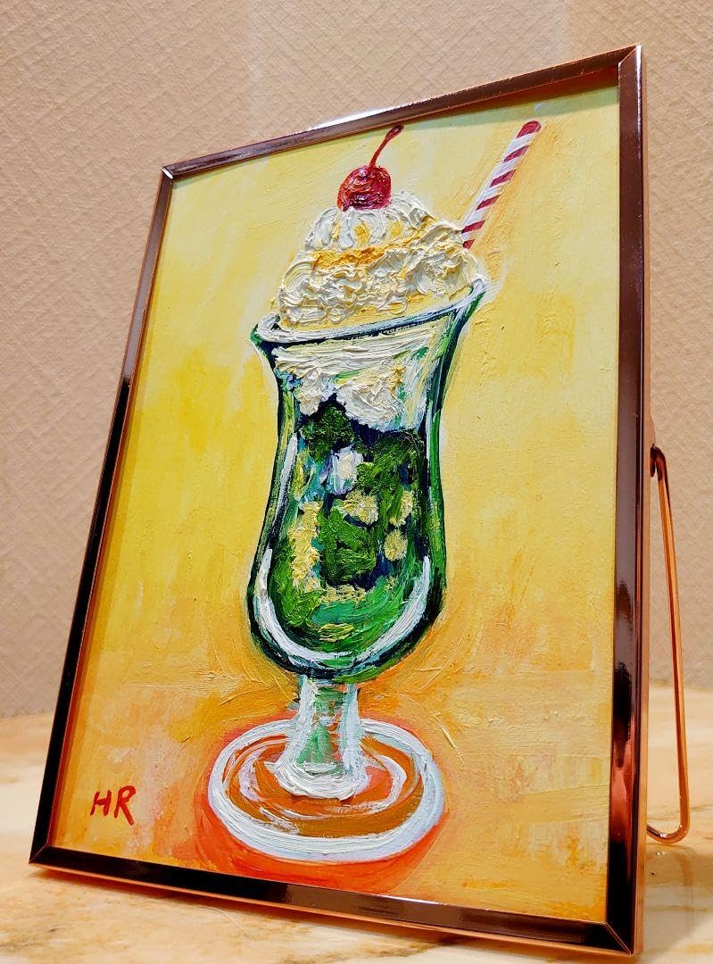 油絵 油彩 油彩画 絵 絵画【クリームソーダ】