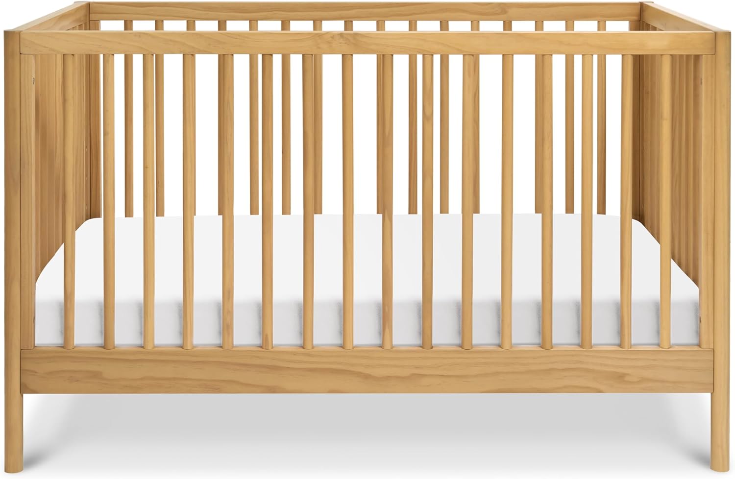 Davinci Birdie 3-in-1 Convertible Baby Crib - GREENGUARD Gold Certified Crib - Convertible Crib to Toddler Bed and Daybed - Baby Bed w/ 4 Adjustable Heights - Easy to Assemble Wooden Crib - Honey