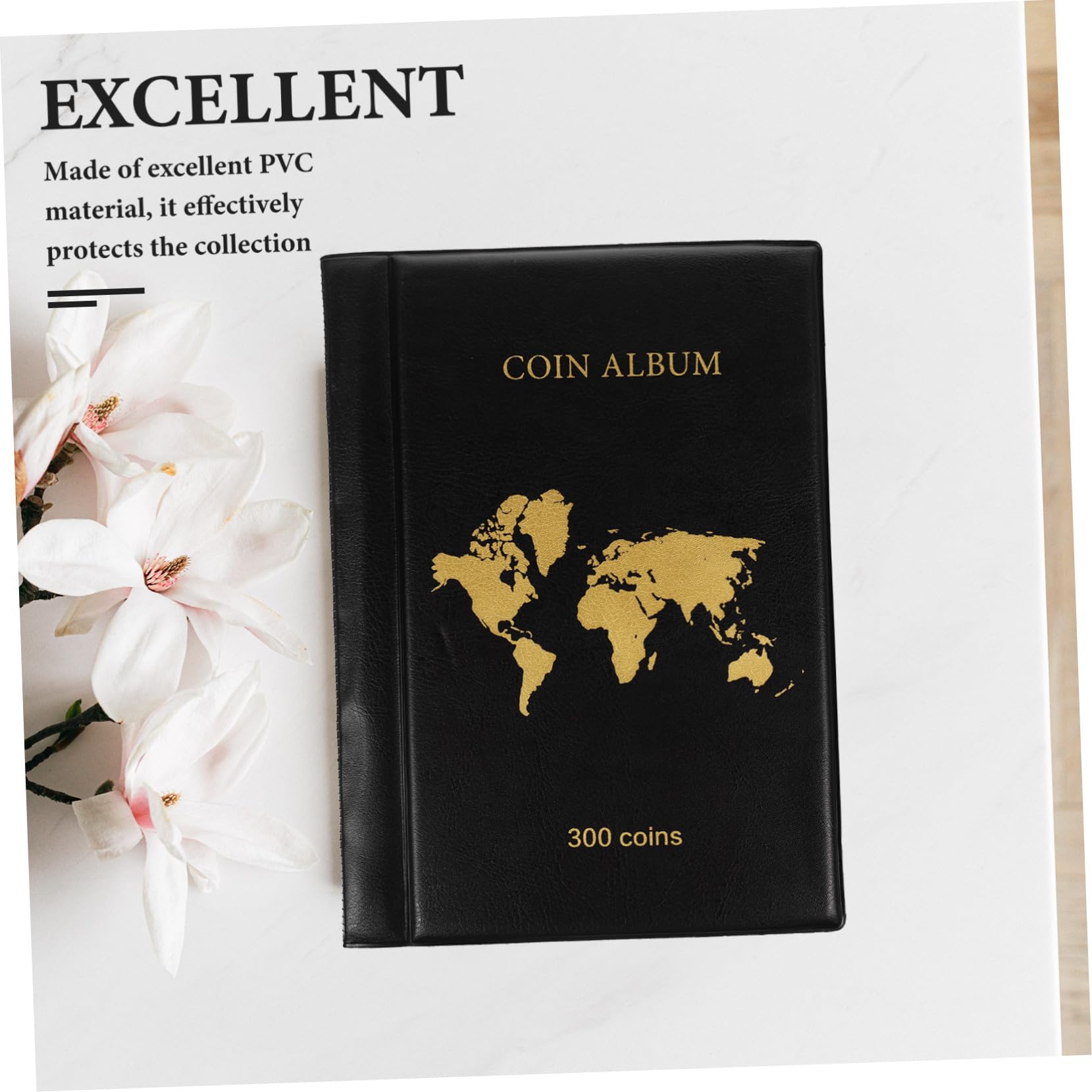iplusmile Álbum de Monedas con Transparentes para Coleccionistas Gran Capacidad Funda para Monedas Antiguas Organizador Elegante