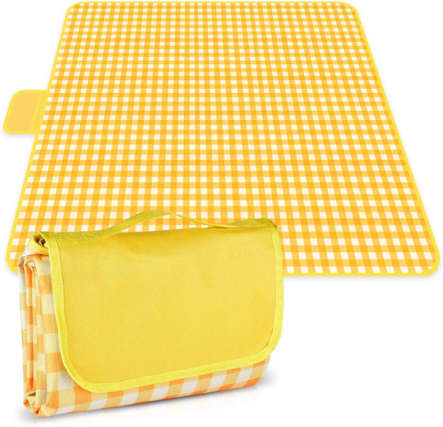 Large Picnic Blanket, 79" x 79" Foldable Picnic Mat, Waterproof