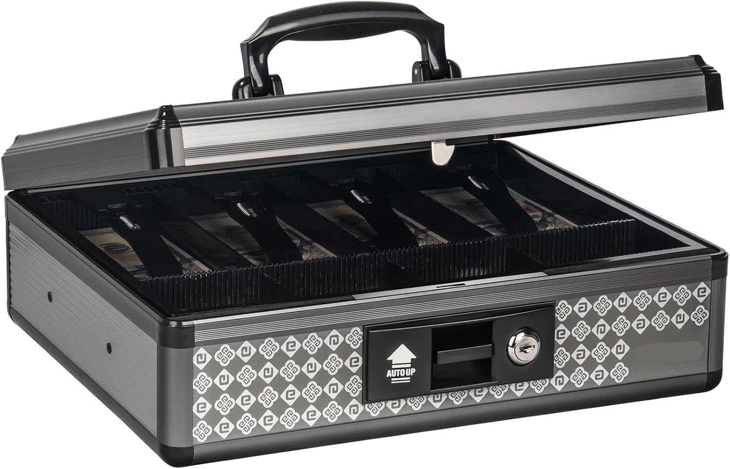 Suptikes Cash Collection Box with Lock | Large Money Storage Box with Key Lock & Coin Tray | Metal Safe for Office, Home, Shop, Dorm – 11.41 * 5.31 * 13.5 inch-image-36