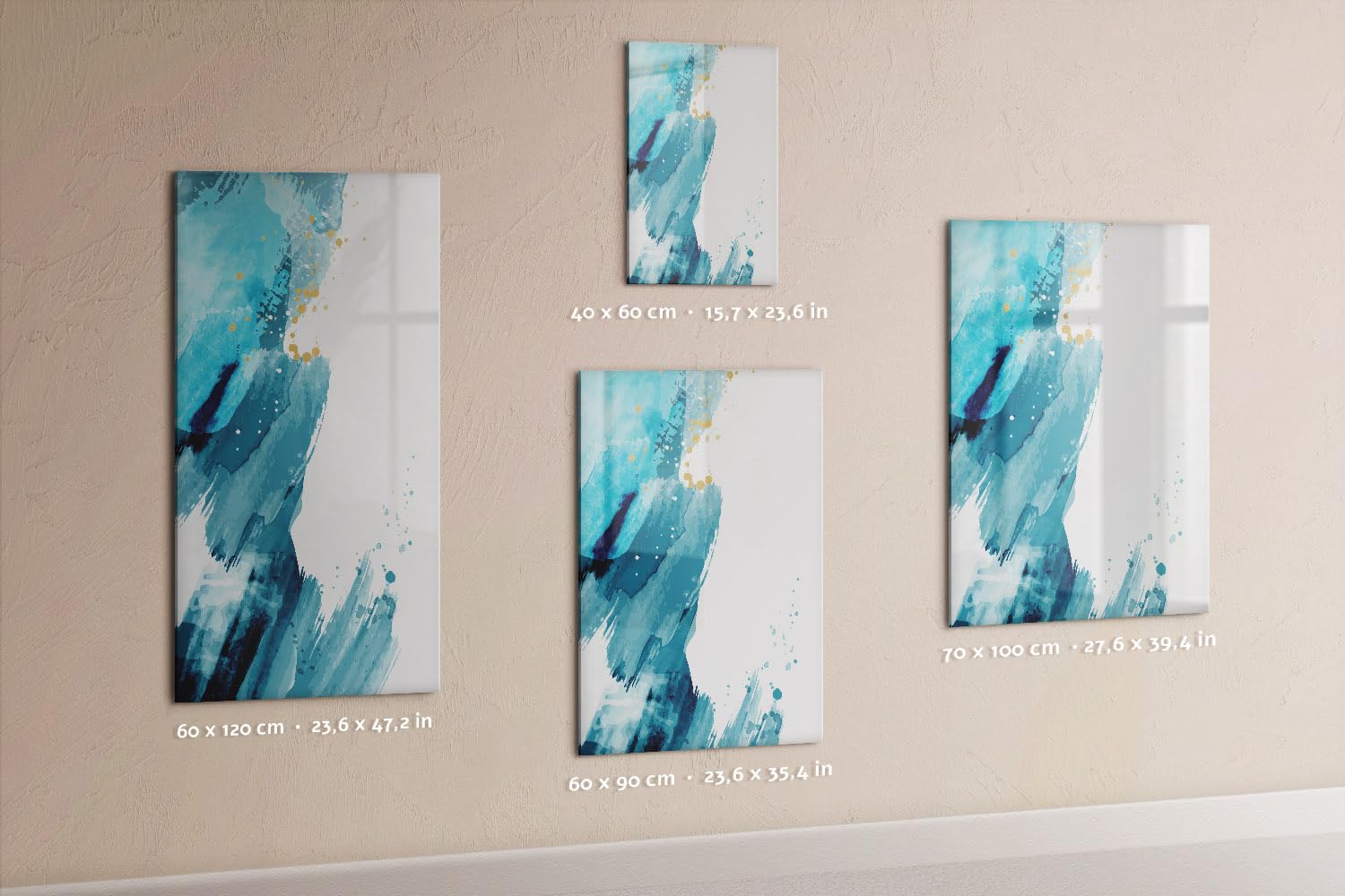 Lavagna in vetro per appunti 60x90 cm | Pittura