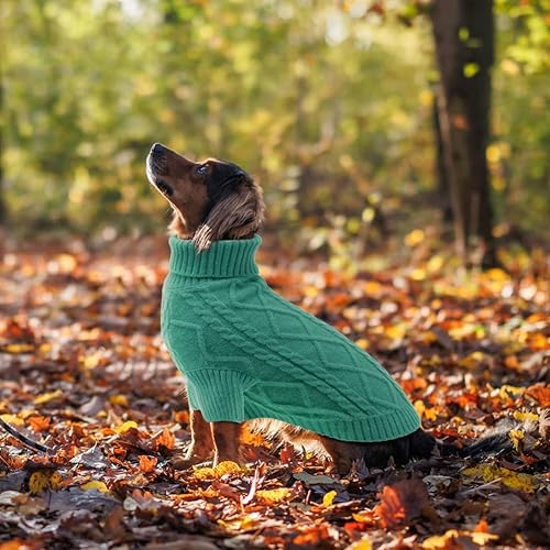 Miniatura 6 de EMUST Suéter para perro pequeño, prendas de punto de cuello alto y suéteres cálidos para perros pequeños, ropa de invierno para perros pequeños y