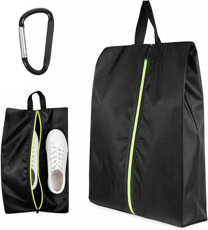 Cleat Bags for Sports Smell Proof, Travel Shoe Bag for Storage | Odor-Resistant Portable Shoes Organizer with Reinforced Handle, Carabiner