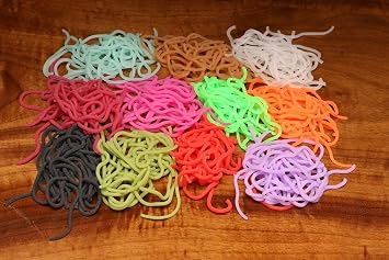 Hareline Fly Tying Casters Squirmito Soft, Stretchy Original Squiggly Worm Material for Squirmito & Worm Patterns