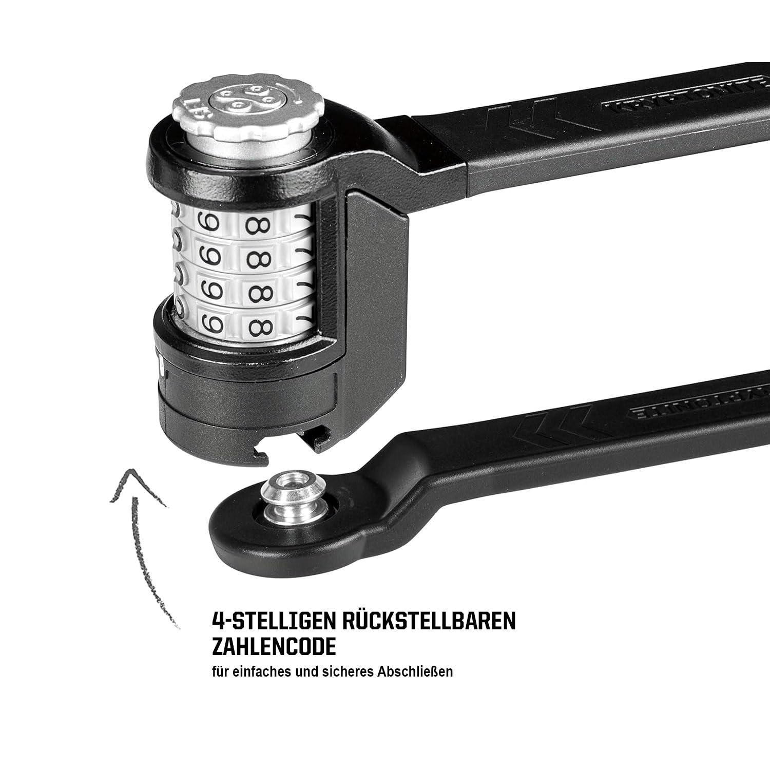 Kryptonite Keeper 585 Combo Faltschloss, faltbares Fahrradschloss mit Zahlenkombination inkl. Halterung, Streben aus 3 mm dickem, gehärteten Stahl, Sicherheitslevel 5/10, für Fahrräder, 0,99 kg, 85 cm